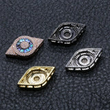 CZ Shell Eye Charms Pendants Copper Jewelry Making