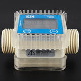 K24 Lcd Turbine Digital Fuel Flow Meter for Chemicals Water