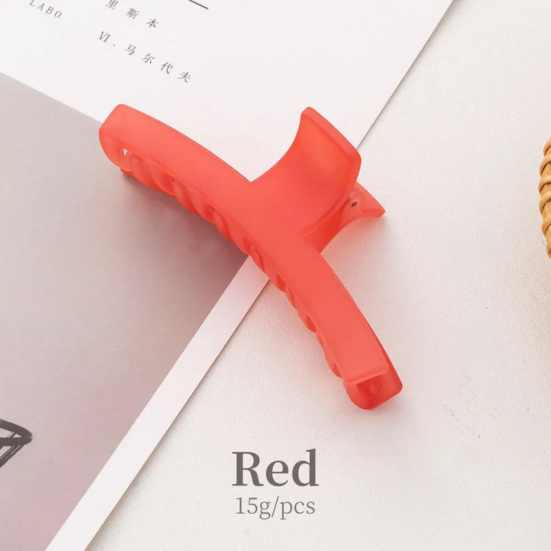 Acrylic Frosted Hair Clips Large Geometry Headwear for Girl Hair Accessories