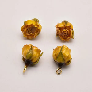 1 Pcs/Lot 19mm*13mm Yellow Rose Real Flower Shape Accessories