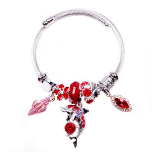 European Style Crystal Pendant Dolphin Bracelet
