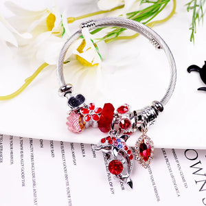 European Style Crystal Pendant Dolphin Bracelet
