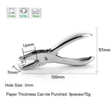 Metal Hand Paper Punch Craft Single Hole Puncher 3/6mm
