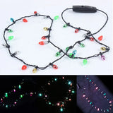 Mini Flashing Light-up Christmas Necklace 8 LED NIN668