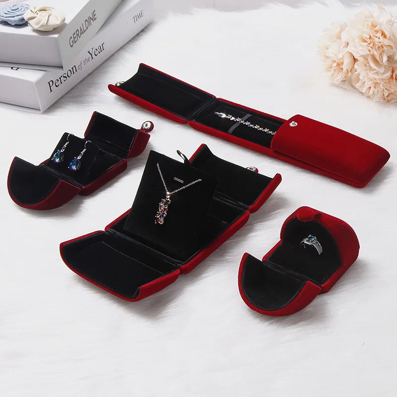 Velvet Engagement Ring Box Wedding Gift Boxes