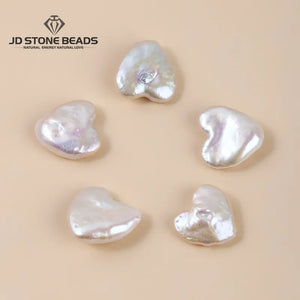 Natural Baroque Freshwater Pearl Heart Bead Necklace