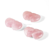 1 Pcs Rose Pink Crystal Stones Heart To Heart Crafts Healing Love Toghter