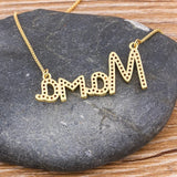 MaMa Letters Pendant Necklace Chain Gift Jewelry for Family Women