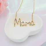MaMa Letters Pendant Necklace Chain Gift Jewelry for Family Women