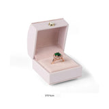 Pink Leather Pearl Buckle Jewelry Box - Ring Pendant Bracelet Box
