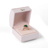 Pink Leather Pearl Buckle Jewelry Box - Ring Pendant Bracelet Box