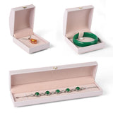 Pink Leather Pearl Buckle Jewelry Box - Ring Pendant Bracelet Box