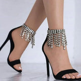 Rhinestone Tassel Anklet Chain Crystal Foot Jewelry Girl Gift