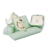 Pink Double Mesh Leather Ring Box Wedding Jewelry Box