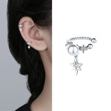 Punk Rock Clip Earrings Link Star Earcuffs Women Party Jewelry