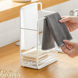 Sponge Holder Dish Drainer Countertop Soap Rack Sink Tray Drain Rag Wall Mounted