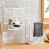 Sponge Holder Dish Drainer Countertop Soap Rack Sink Tray Drain Rag Wall Mounted