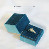 Velvet Trinket Ring Box 4x4x4cm Red/Navy Blue/Pink Jewelry Wedding