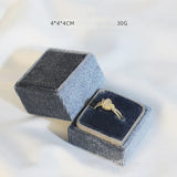 Velvet Trinket Ring Box 4x4x4cm Red/Navy Blue/Pink Jewelry Wedding