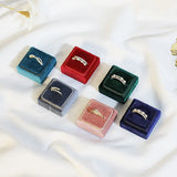 Velvet Trinket Ring Box 4x4x4cm Red/Navy Blue/Pink Jewelry Wedding