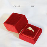 Velvet Trinket Ring Box 4x4x4cm Red/Navy Blue/Pink Jewelry Wedding
