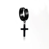 Stainless Steel Ear Studs Earrings Ear Ring Jewelry Winter Tassels Cross Unisex
