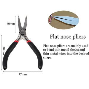 Stainless Steel Needle Nose Pliers Jewelry Tool 12.5cm