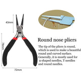 Stainless Steel Needle Nose Pliers Jewelry Tool 12.5cm