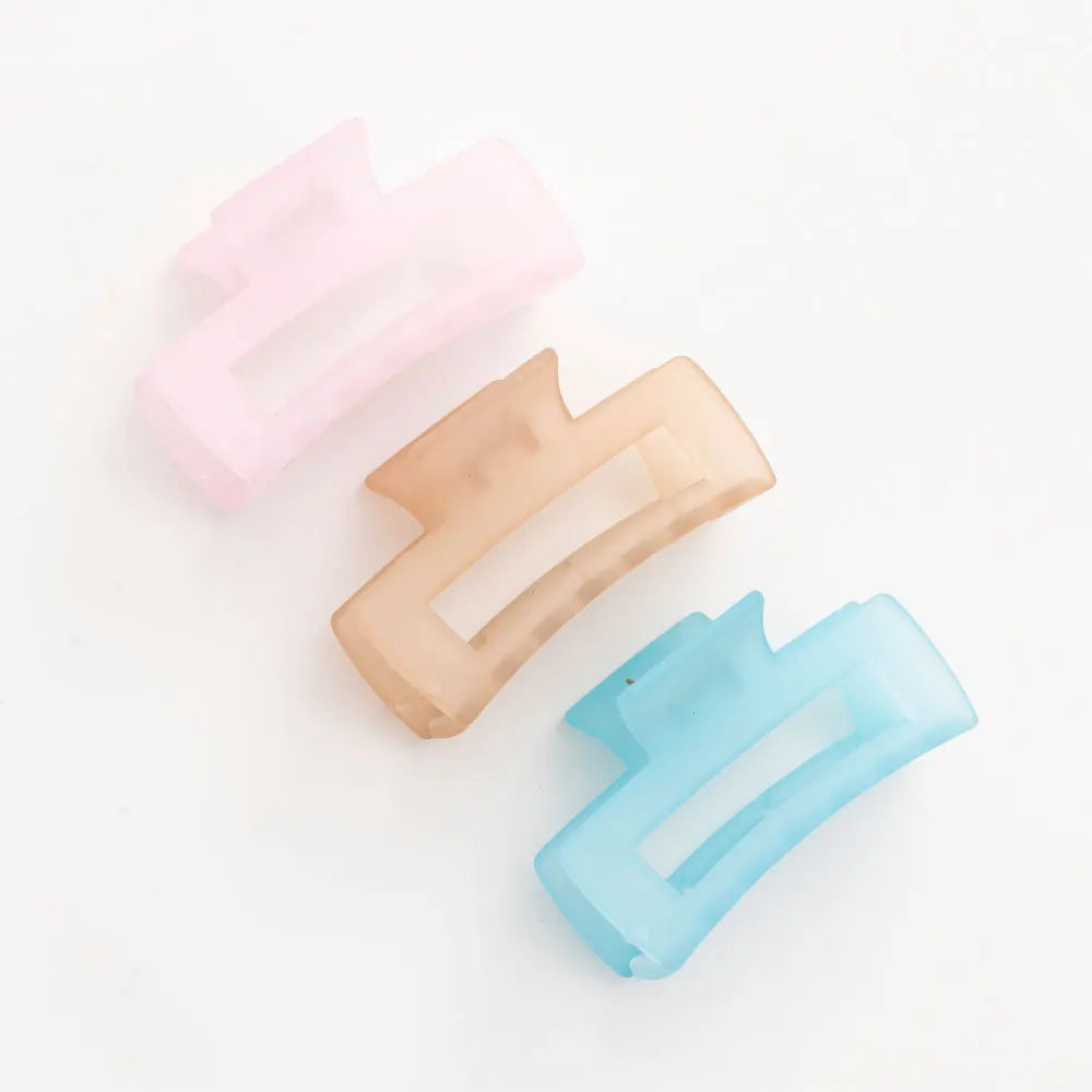 Women Square Acrylic Hair Claws Geometric Hair Clips