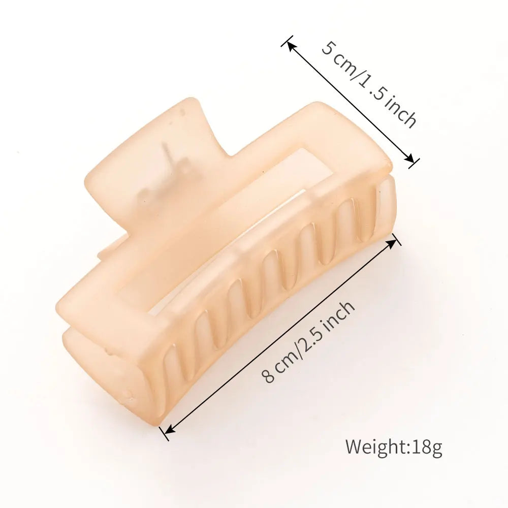 Women Square Acrylic Hair Claws Geometric Hair Clips