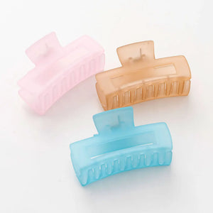 Women Square Acrylic Hair Claws Geometric Hair Clips