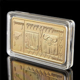 1 Pcs Zimbabwe $ 100 Trillion Dollar Plated Clad Bullion Bar Coin