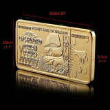 1 Pcs Zimbabwe $ 100 Trillion Dollar Plated Clad Bullion Bar Coin