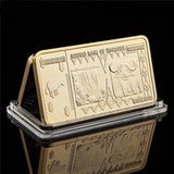 1 Pcs Zimbabwe $ 100 Trillion Dollar Plated Clad Bullion Bar Coin