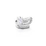 Zircon Wave Multilayer Ear Cuff Clip Earrings For Women Non-pierced Jewelry