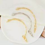 14K Copper Clad Baroque Semi Bracelet Diy Hand Finished Bracelet