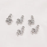 14k Copper Clad K Snake Zircon Pendant Jewelry DIY Materials