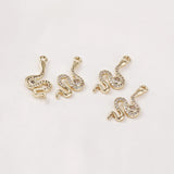 14k Copper Clad K Snake Zircon Pendant Jewelry DIY Materials