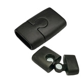 316 Stainless Steel Magnetic Clasps 10mmx3mm Inner Brushed Steel Leather Band