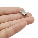 316 Stainless Steel Magnetic Clasps 6mmx2.5mm Inner Brushed