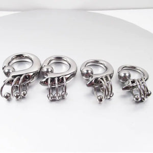 316L Stainless Steel Spring BCR Ear Plug Piercing Jewelry