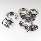 316L Stainless Steel Spring BCR Ear Plug Piercing Jewelry