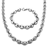 5MM Stainless Steel Coffee Bean Hip Hop Chain Pig Nose Punk Necklace