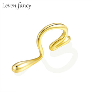 925 Sterling Silver Ear Cuff Non Piercing Clip-On Cartilage Earrings