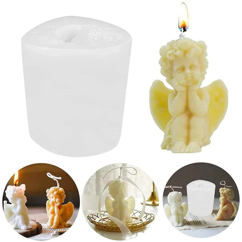Silicone Angel Candle Moulds 3D Baby Shape Chocolate Cake Moulds