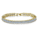 Copper Square Bracelet with Cubic Zirconia for Women
