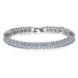 Copper Square Bracelet with Cubic Zirconia for Women