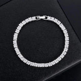 Copper Square Bracelet with Cubic Zirconia for Women