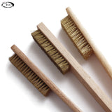 Copper Wire Brush with Wooden Handle for Soft Metals