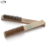 Copper Wire Brush with Wooden Handle for Soft Metals